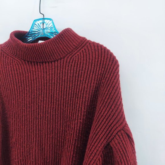 Zara knit Ribbed knit sweater size small balloon sleeve - Picture 2 of 8